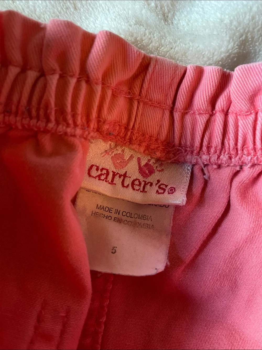 Carter's Coral Pink Elastic Waist Shorts– size 5